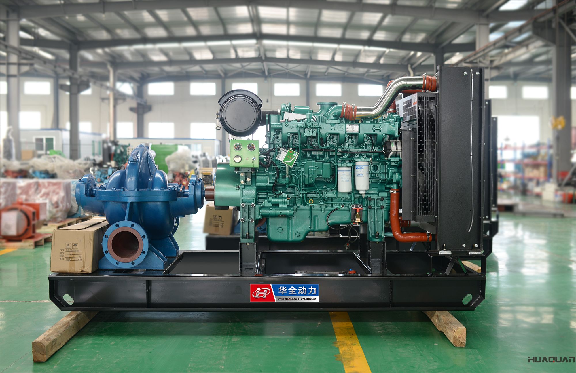 華全動力300kw標配水泵機組于2018年4月6日發(fā)往河北