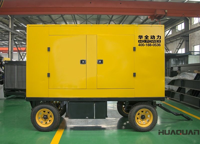 5月11日一臺400kw移動拖車發電機組從華全順利發往廣東省韶關